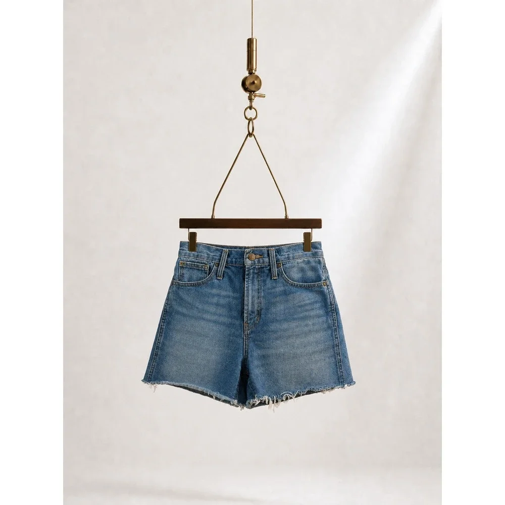 Madewell The Perfect Jean‎ Short 26 Ullman Raw Hem High Rise Denim Y2K